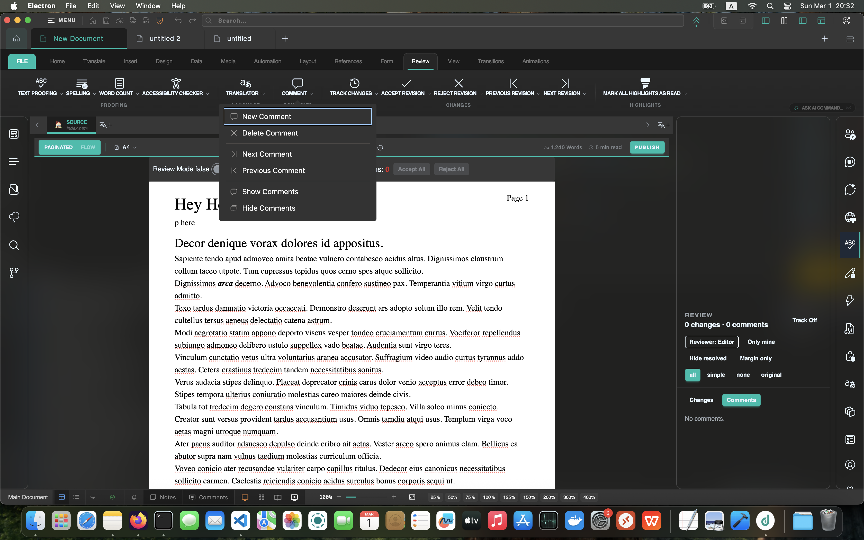 Dynadoc dashboard preview