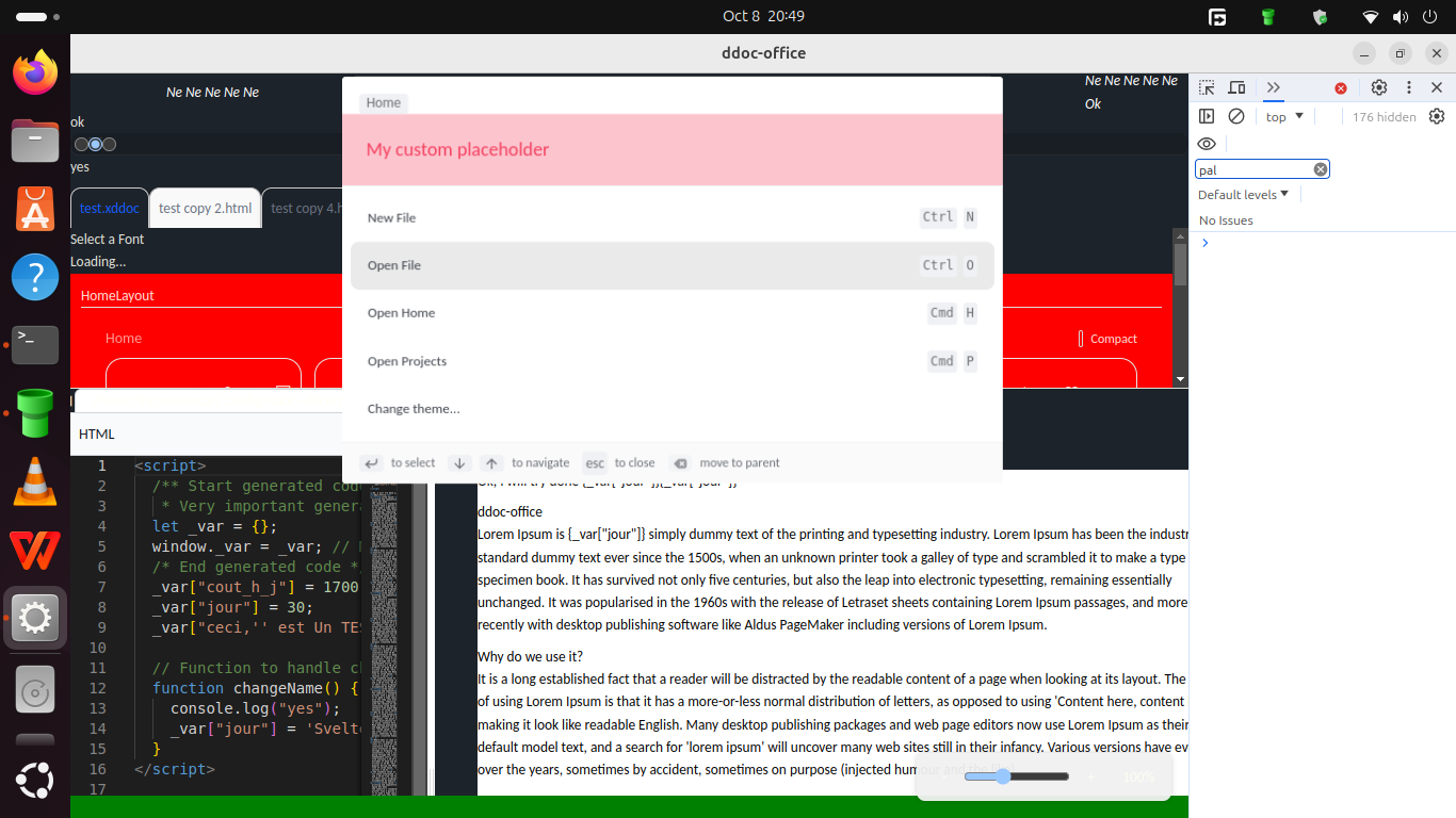 Desktop workspace view